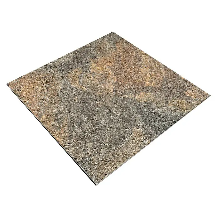 Marazzi Terrassenfliese Esterno 20T Rocking Grey - 60 x 60 x 2 cm, Grau/Braun, Matt - Hier ist eine einzelne Fliese mit einer Oberfläche in Natursteinoptik, perfekt für stilvolle Boden- oder Wandbeläge im Innen- und Außenbereich.