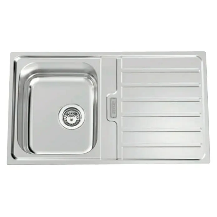 Rodi Fregadero encastrable Urban 86B - 50 x 86 cm, Acero inoxidable - Fregadero de cocina de acero inoxidable con escurridor, ideal para cualquier cocina moderna. El diseño robusto garantiza durabilidad y fácil limpieza.