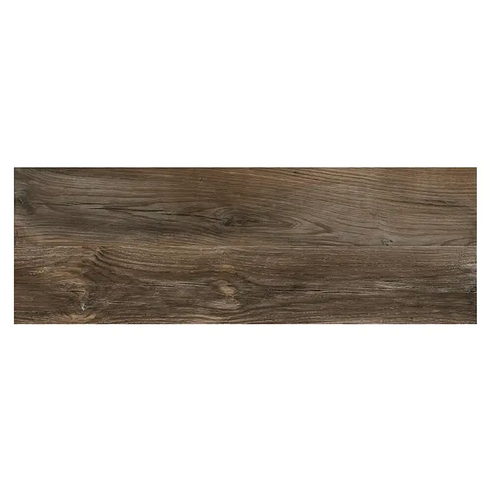 Marazzi Terrassenfliese Esterno 20T Trevermade - 40 x 120 x 2 cm, Zeder, Matt - Elegante Nahaufnahme einer rustikalen Holzstruktur mit markanten Maserungen und warmen Brauntönen, die eine natürliche und einladende Atmosphäre schaffen.