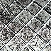 Mosaikfliese Quadrat Crystal Uni CM 4BL12 (30 x 30 cm, Schwarz, Glänzend)
