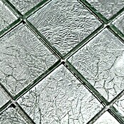 Mosaikfliese Quadrat Crystal Uni XCM 8SB26 (30 x 30 cm, Silber, Glänzend)