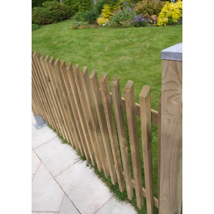 Forest-Style Valla de madera Pikasso (Natural, An x Al: 1,8 x 0,8 m)