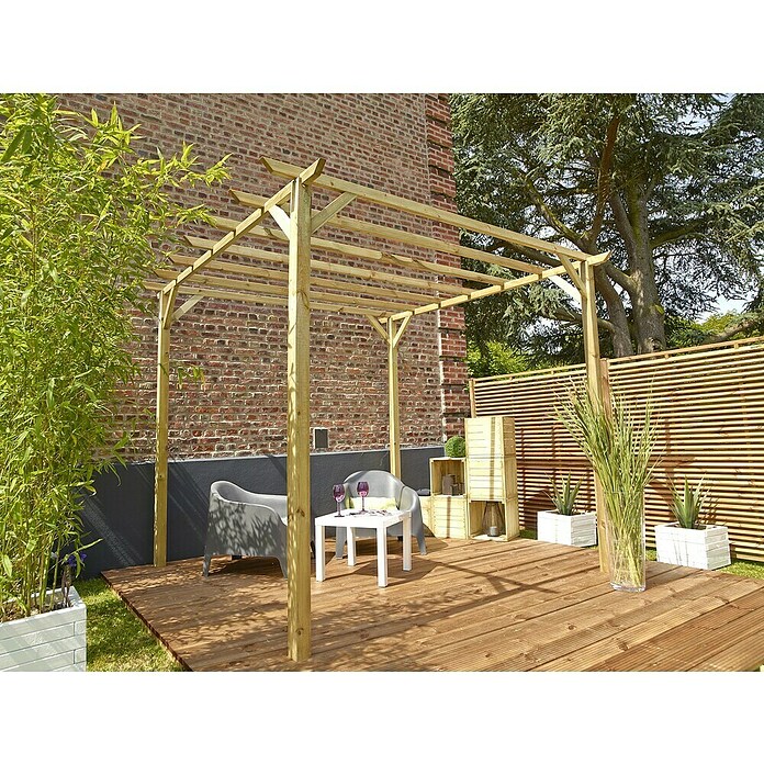 Cerland Pérgola Ancolie (L x An: 300 x 300 cm, Natural) | BAUHAUS