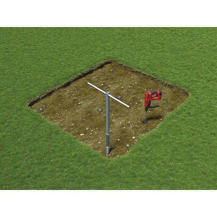 Biohort Schraubfundament HighLine H2 & Avantgarde L (2,52 x 1,75 x 0,04 m, Aluminium)