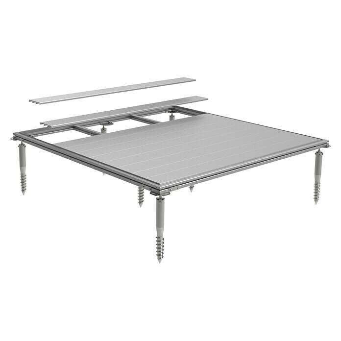 Biohort Schraubfundament Europa 5 & 6 (2,22 x 2,94 x 0,04 m, Aluminium)