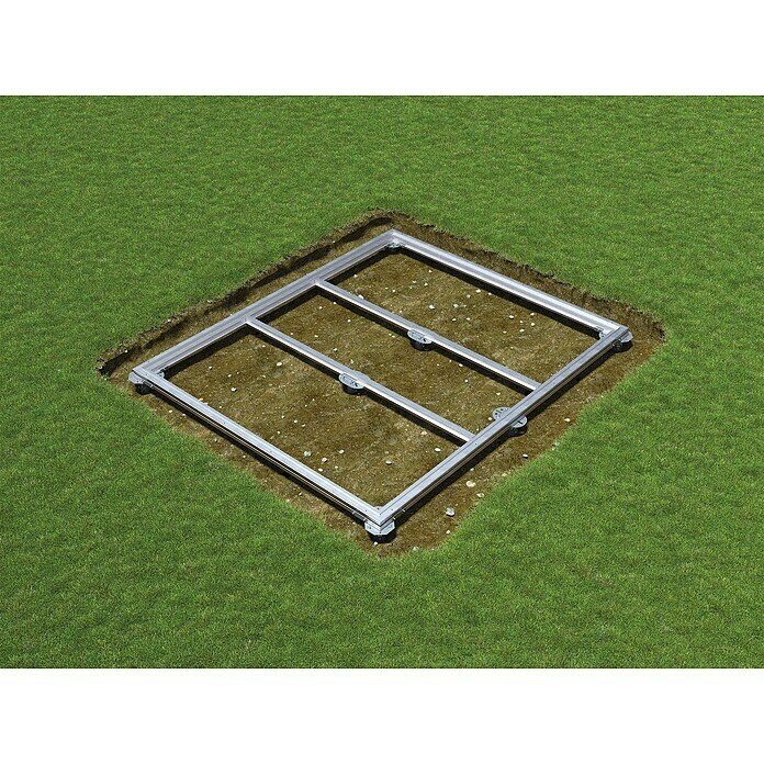 Biohort Schraubfundament HighLine H2 & Avantgarde L (2,52 x 1,75 x 0,04 m, Aluminium)