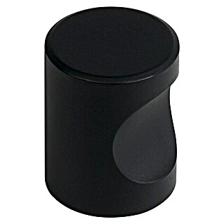 Nesu Pomo para muebles (Ø x Al: 20 x 26 mm, Aluminio, Negro)