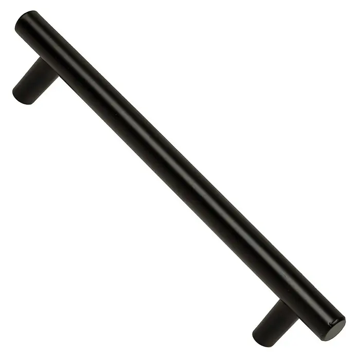 Nesu Tirador para muebles - Largo: 242 mm, Distancia entre orificios: 192 mm - Elegante tirador de barra para armarios en negro mate para diseños de muebles modernos. El tirador presenta un aspecto minimalista y contemporáneo.