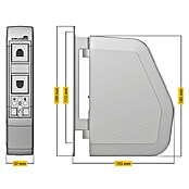 Schellenberg Rollladen-Gurtwickler Rollo Drive 75 Standard (Aufputz, Gurtbreite: 14 - 15 mm, Lochabstand: 172 mm)