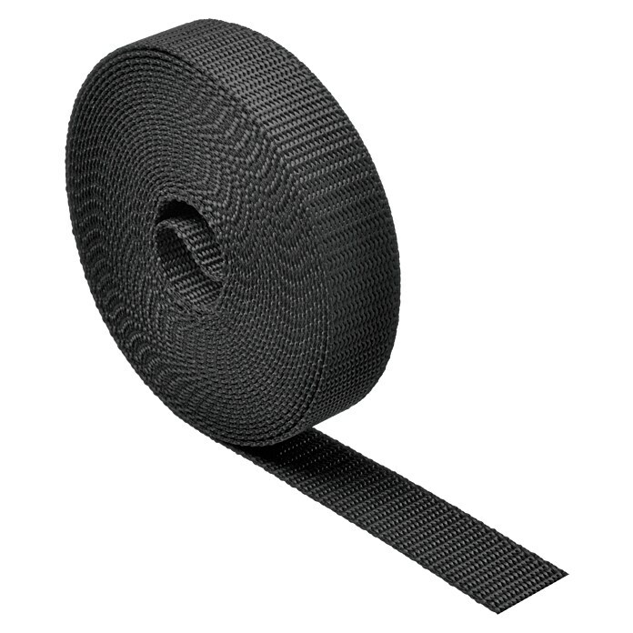 Schellenberg Rollladengurt (Schwarz, Länge: 6 m, Gurtbreite: 23 mm)