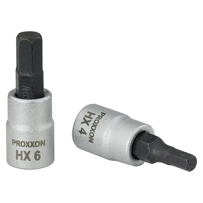 Proxxon Steckschlüsseleinsatz - ¼″, HEX 5 mm - Proxxon HX 6 und HX 4 Steckschlüsseleinsätze mit Innensechskantprofil, ideal für Schraubarbeiten mit hoher Präzision und Drehmomentübertragung.