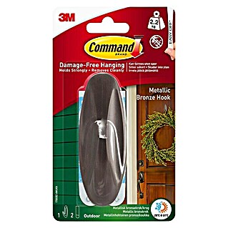 3M Command Colgador adhesivo (Plástico, Bronce, 1 ud., Específico para: Guirnaldas, carteles y otros objetos)