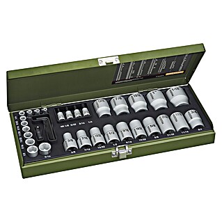 Proxxon Industrial Set de llaves de vaso (36 pzs., Tamaño de accionamiento: ¼'' cuadrado)