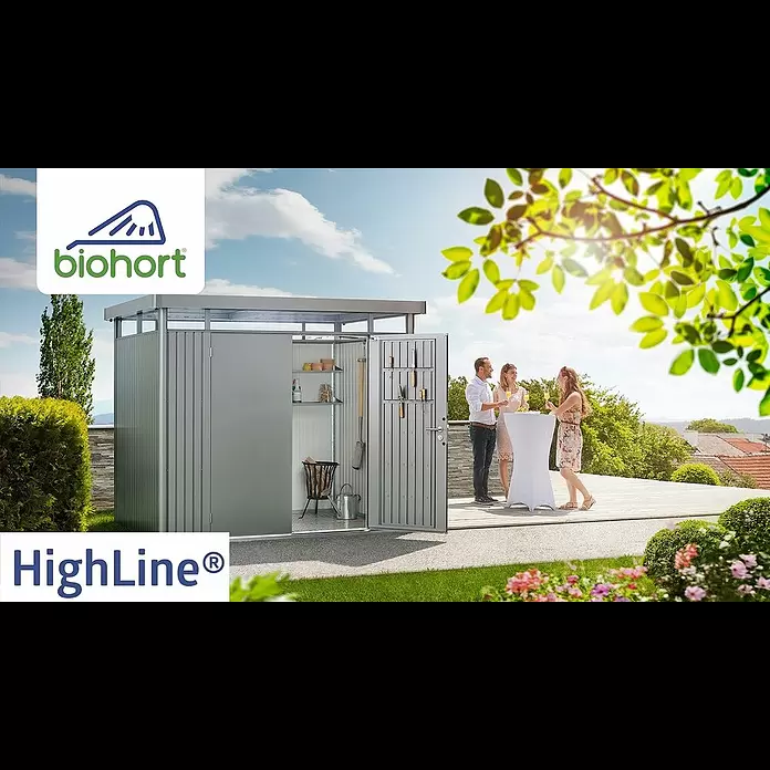 Biohort HighLine Seitendach H5 - Passend für: Biohort Gerätehaus HighLine H5, Quarzgrau Metallic, 2,75 x 3,15 m - Biohort Gerätehaus HighLine®