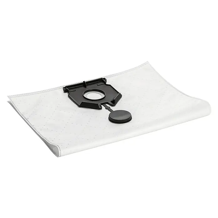 Kärcher Bolsa de aspiradora - Específico para: Aspiradora Kärcher NT 30/1, 5 ud. - Bolsa de aspiradora de tela blanca con soporte de plástico negro en el centro. Un accesorio esencial para un rendimiento de limpieza eficiente.