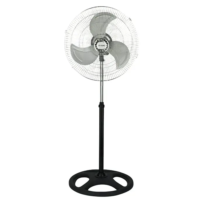 Fulmo Ventilador de pie Tramontana 3 en 1 - Plateado, 45 cm, 1,7 m - Ventilador de pie con tres aspas y rejilla redonda de protección, ideal para la circulación del aire en cualquier habitación.