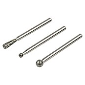 Wolfcraft Fresa de diamante (Diámetro: 3 mm - 5 mm, Diámetro vástago: 3 mm, 3 pzs.) | BAUHAUS