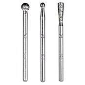 Wolfcraft Fresa de diamante (Diámetro: 3 mm - 5 mm, Diámetro vástago: 3 mm, 3 pzs.) | BAUHAUS