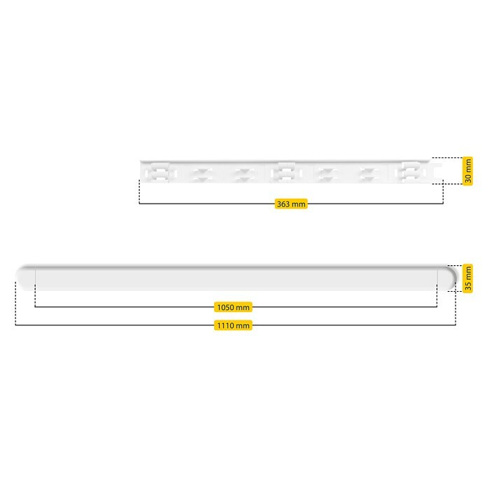 Schellenberg Kabelkanal System M Starterset (L x B x H: 2.100 x 35 x 15 mm, Weiß) | BAUHAUS