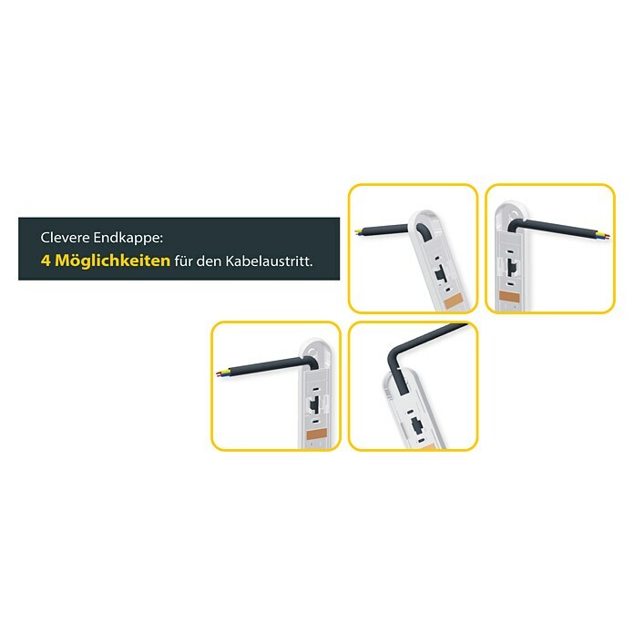 Schellenberg Kabelkanal System M Starterset (L x B x H: 2.100 x 35 x 15 mm, Weiß) | BAUHAUS