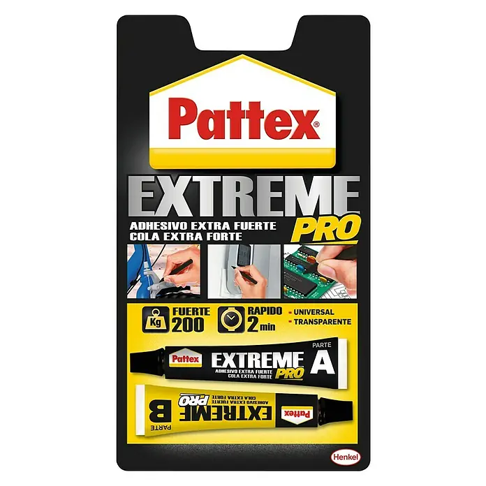Pattex Adhesivo para montaje universal Extreme Pro - Incolora / Transparente, 22 g - Pattex Extreme Pro: Un adhesivo fuerte y universal que se endurece rápidamente y crea uniones transparentes.