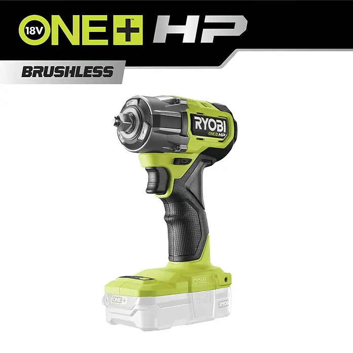 Ryobi ONE+HP Akku-Schlagschrauber RIW18C-0 - 18 V, Ohne Akku, 450 Nm - Ryobi ONE+ HP Akku-Schlagschrauber mit bürstenlosem Motor für effizientes Arbeiten.