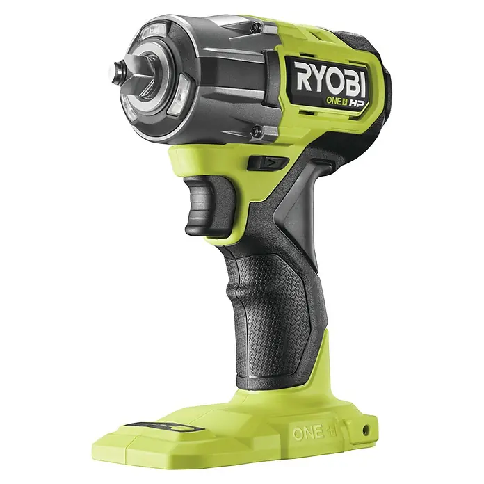 Ryobi ONE+HP Akku-Schlagschrauber RIW18C-0 - 18 V, Ohne Akku, 450 Nm - Der Ryobi ONE+ HP Akku-Schlagschrauber mit seinem kompakten Design und dem bürstenlosen Motor sorgt für effizientes Arbeiten.