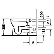 Duravit D-Code Stand-WC (Ohne WC-Sitz, Flachspüler, Weiß)