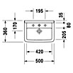 Duravit Starck 3 Waschtisch (36 x 50 cm, Keramik, Weiß)