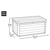 Keter Gartenbox Cortina (151,7 x 72,5 x 70 cm, Kunststoff, Schiefergrau) | BAUHAUS