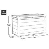 Keter Gartenbox Cortina (151,7 x 72,5 x 90 cm, Kunststoff, Schiefergrau) | BAUHAUS