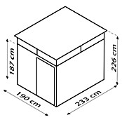 Vitavia Gerätehaus Rheinfelden (Außenmaß inkl. Dachüberstand (B x T): 190 x 245 cm, Stahl, Anthrazit) | BAUHAUS