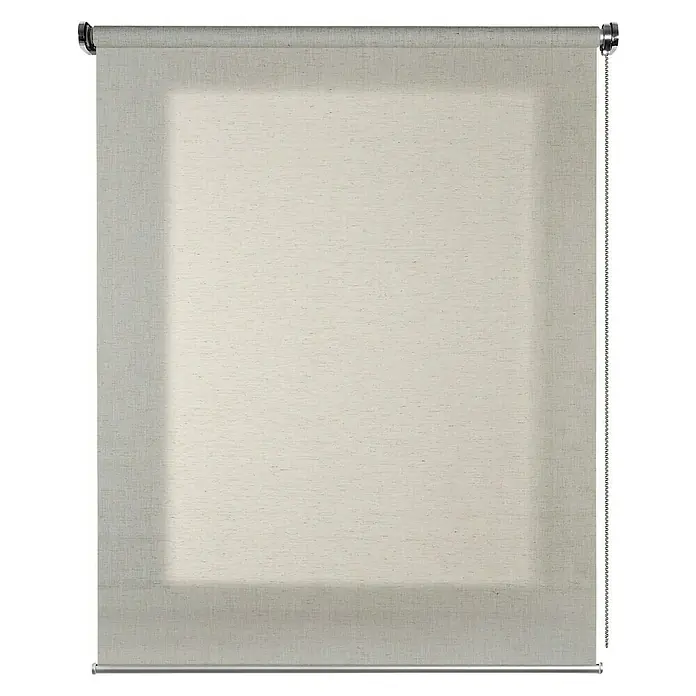 Estor enrollable Roll-up Scandi - An x Al: 100 x 250 cm, Piedra arenisca, Unicolor - Primer plano de un estor enrollable beige con una textura fina, perfecto para añadir una decoración de ventana elegante y funcional.