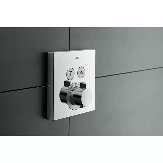 Hansgrohe UP-Thermostatarmatur ShowerSelect - Eckig, Chrom, Glänzend - Stimmungsaufnahme