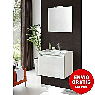 Riva Conjunto de mueble de baño Sierra (Ancho total del mueble de baño: 60 cm, Blanco, Brillante)