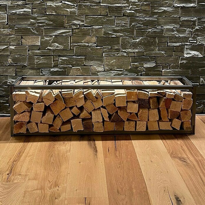 pmf Etagère à bois de chauffage acier inoxydable 100 x 100 cm