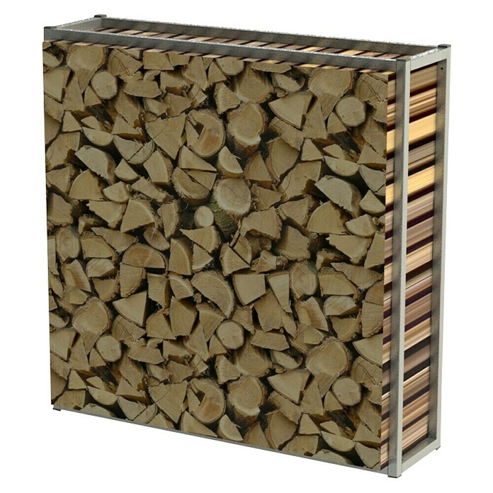 pmf Etagère à bois de chauffage acier inoxydable 100 x 100 cm