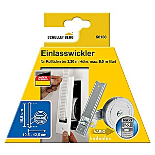 Schellenberg Rollladen-Gurtwickler Maxi (Lochabstand: 105 mm, Gurtbreite: 23 mm, Max. Gurtlänge: 5 m)