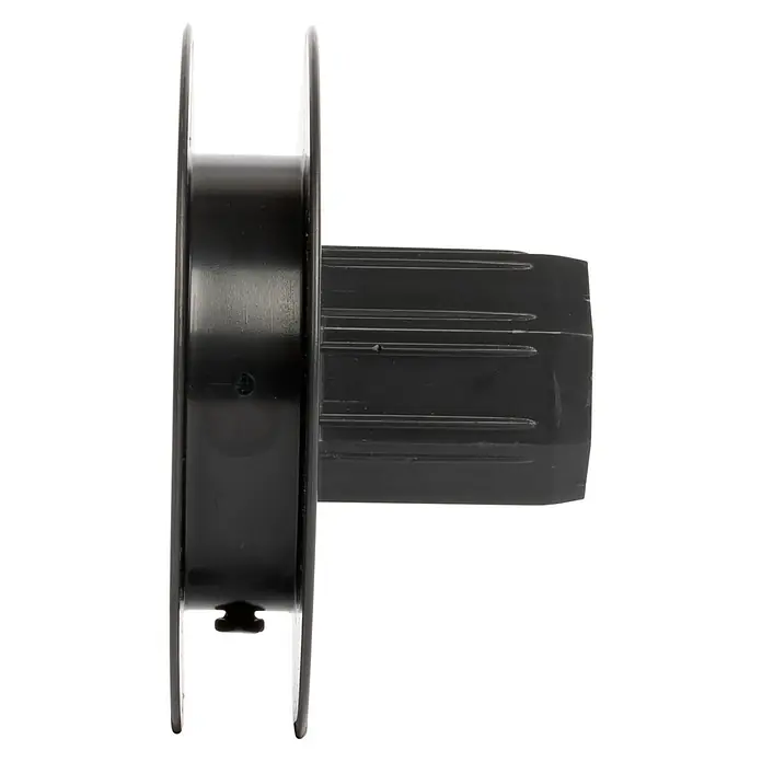 Schellenberg Disco de persiana Mini - Diámetro: 100 mm, Diámetro eje octogonal: 40 mm - Primer plano de un acoplamiento de licuadora negro, una pieza de repuesto esencial para el electrodoméstico de cocina.