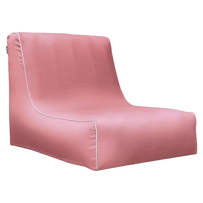 Sitzsack Aufblasbar - 70 x 90 x 70 cm, Pink, 100 % Polyester - Nahaufnahme eines rosa Lounge-Sessels, der Komfort und Stil vereint und zum Entspannen einlädt.
