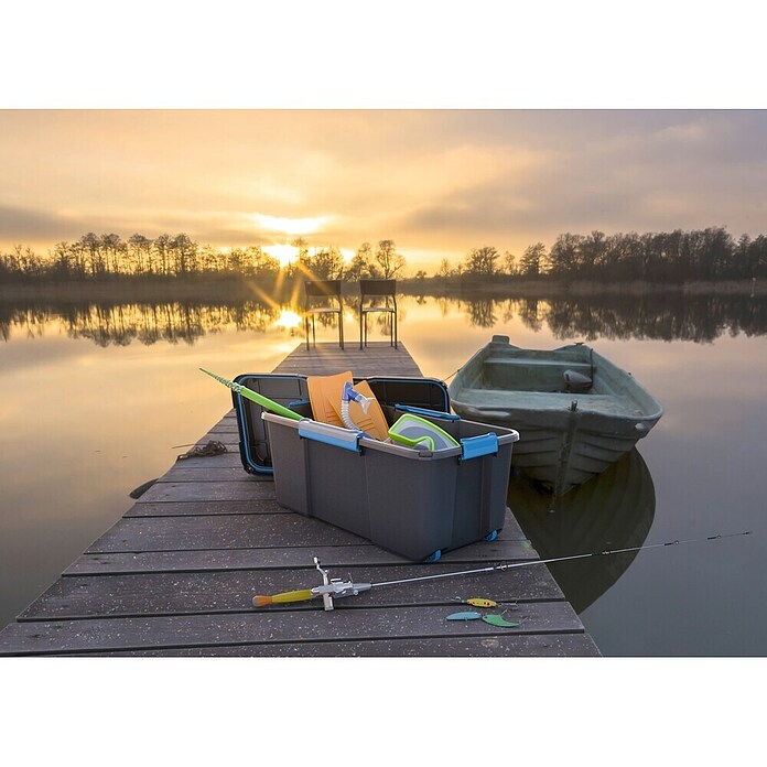 KIS Aufbewahrungsbox Scuba L (L x B x H: 78 x 39,5 x 35 cm, Kunststoff, Anthrazit)