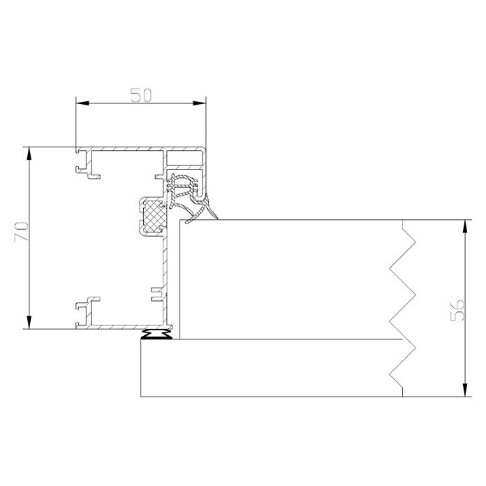 FM Türen Nebeneingangstür ATU56-520 (100 x 200 cm, DIN Anschlag: Links, Weiß) | BAUHAUS