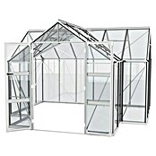 Vitavia Gewächshaus Campus (Außenmaß inkl. Dachüberstand (B x T): 383,4 x 383,3 cm, Material Seitenwand: Glas, 3 mm, Aluminium) | BAUHAUS