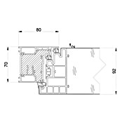 FM Türen Haustür DS92-520 (100 x 210 cm, DIN Anschlag: Rechts, Weiß) | BAUHAUS