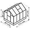 Vitavia Gewächshaus Merlin (Außenmaß inkl. Dachüberstand (B x T): 87,2 x 111,6 cm, Material Seitenwand: Kunststoff, 4 mm, Aluminium) | BAUHAUS