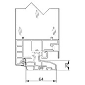 FM Türen Haustür DS92-520 (100 x 220 cm, DIN Anschlag: Links, Weiß) | BAUHAUS