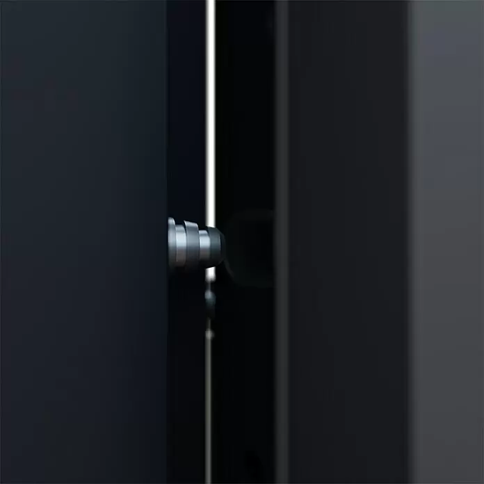 FM Türen Nebeneingangstür NBT56-02 - 110 x 210 cm, DIN Anschlag: Rechts, Anthrazit - Detailaufnahme