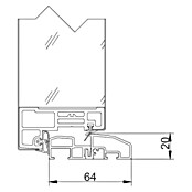 FM Türen Haustür AC68-520 (110 x 210 cm, DIN Anschlag: Links, Weiß) | BAUHAUS