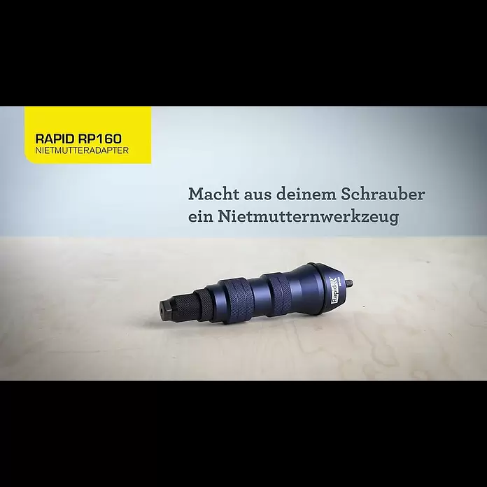 Rapid Nietmutter-Adapter RP160 - Geeignet für: Akkuschrauber/Bohrmaschinen - Rapid RP160 Aufsatz fr Nietmuttern