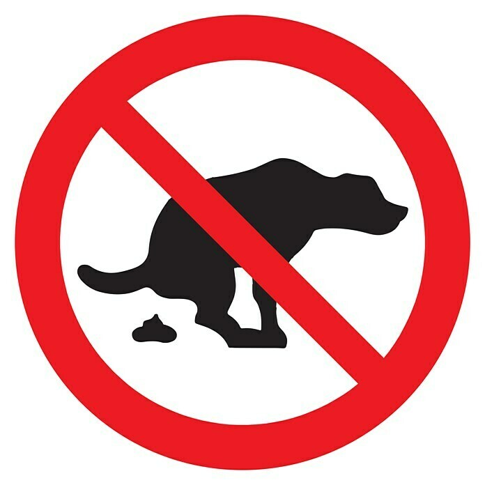 Pickup Señal de prohibición (Diámetro: 18 cm, Sin perro para el perro)